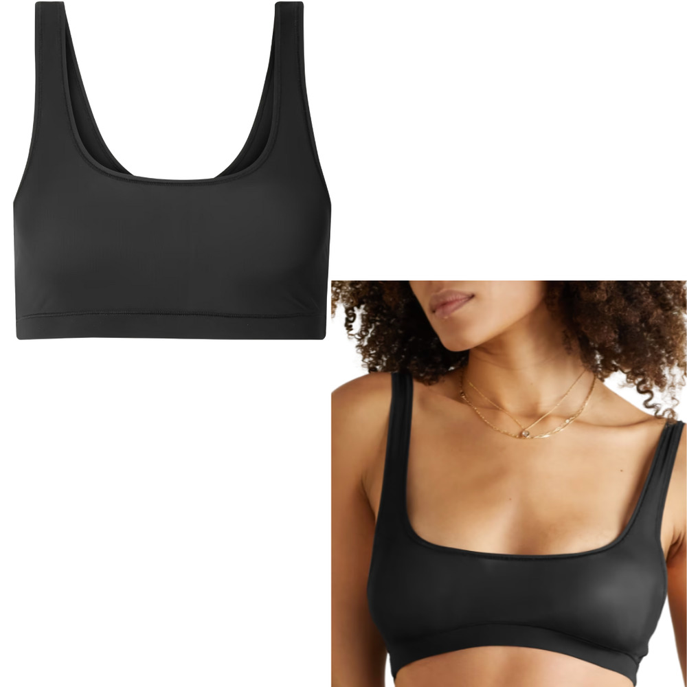 SKIMS Jelly Sheer Bralette Black Support Comfort Onyx New With Tags Size XL